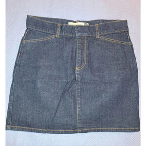 GAP Hip-Hugger Straight Pencil Skirt Women Size 12 Blue Denim Stretch Cotton (N)